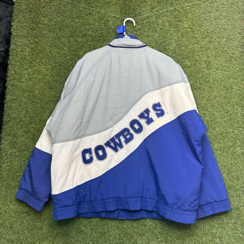 Dallas Cowboys Puffer Jacket Mens XL Vintage 90s Pro Line Apex One Zip Up